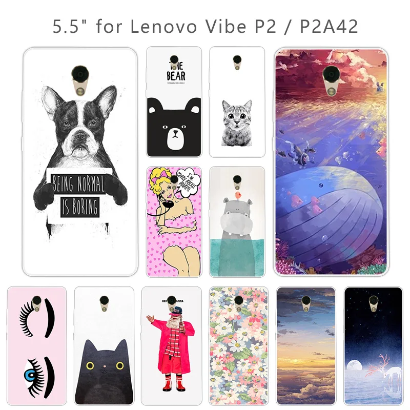 Чехол для Lenovo VIBE P2 P 2 Capa Fundas P2C72 мягкий силиконовый чехол из ТПУ с рисунком 5 ''
