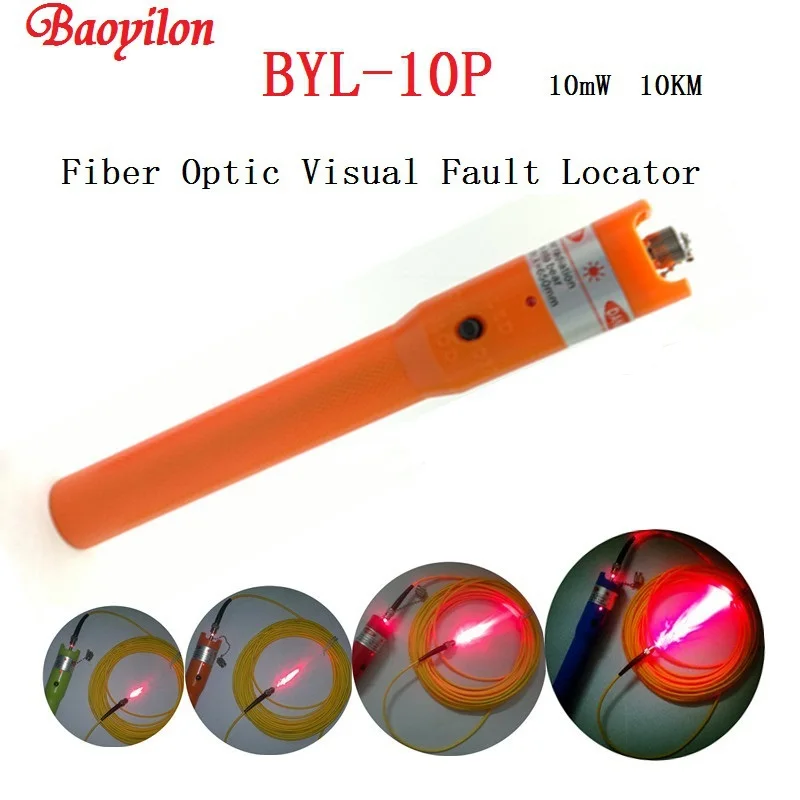 

10mw Optical fiber tester cable pen red laser optic power meter visual fault locator fibra optica tool