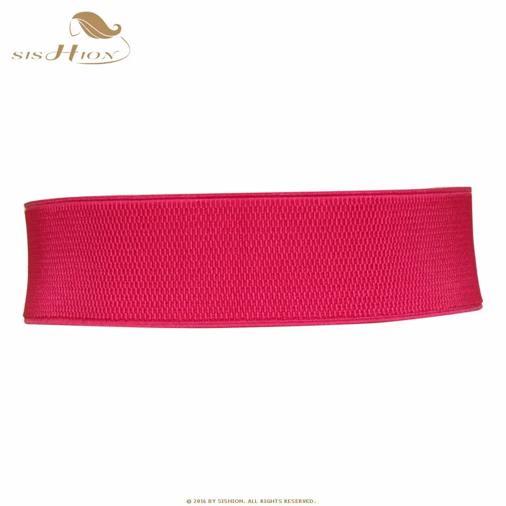 Sishion Для женщин бантом Широкие пояса Эластичный Бант широкий эластичный пояс стрейч букле черный, розовый красный пояс buikband VB002