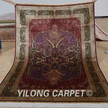Yilong 5'x7. 5' персидский ковер цена красный vantage изысканный ручной работы шелк ковер(1041