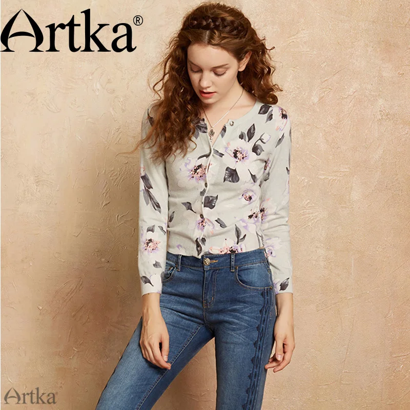 Artka 2018 Autumn& Winter Vintage Floral Print Pattern ...
