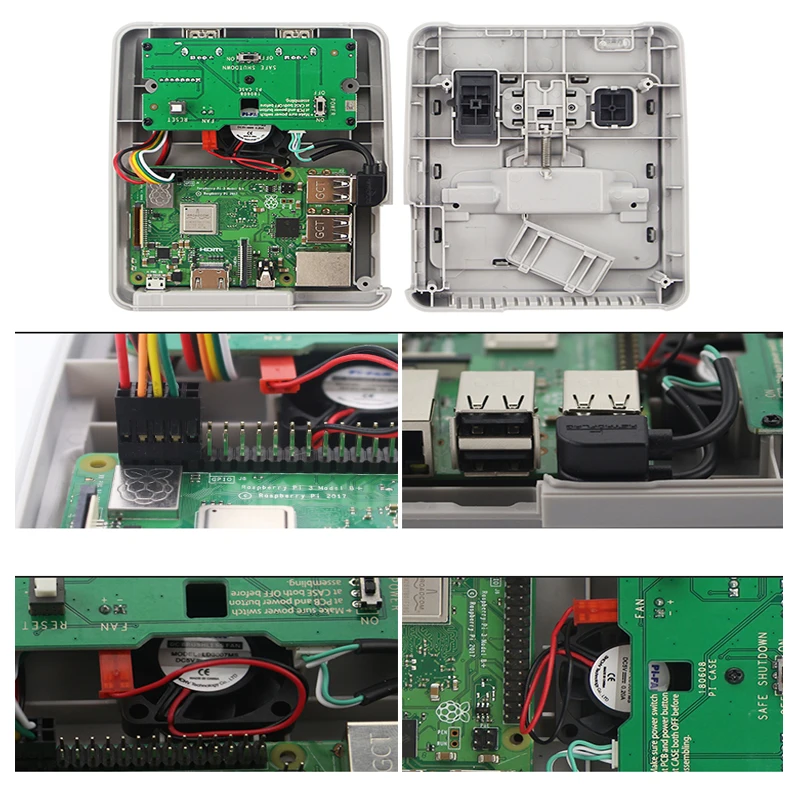 Raspberry Pi 3 Retroflag SUPERPi NESPi чехол с функцией выключения+ вентилятор+ радиатор для Raspberry Pi 3 Model B 3B Plus