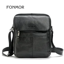 2017 High Quality Cow Genuine Leather Men Shoulder Crossbody Bag Hombre Man Satchel Leisure iPad Messenger