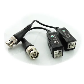 

2Pcs (1 Pair) Enhanced Twisted Bnc Cctv Video Balun Passive Video Transceiver Utp Balun Bnc Mail To Cat5 Cctv Cable accessories