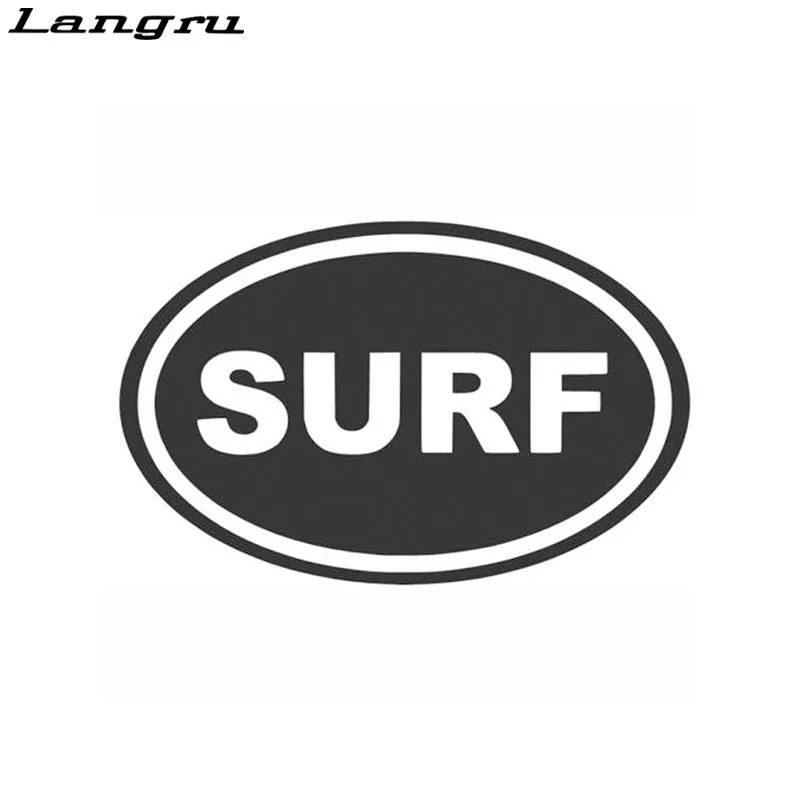 Овальная наклейка Langru Surf индивидуальная Автомобильная Виниловая для стайлинга