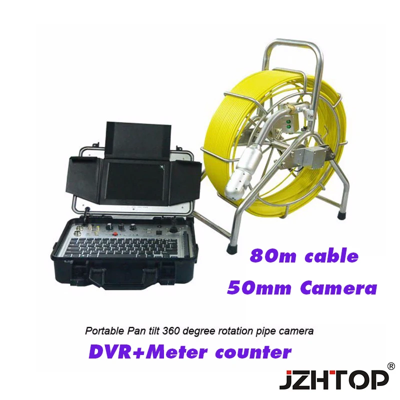 80m cable rotation video industrial endoscope borescope