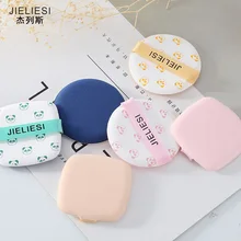 Два порошковых слойки сухой и влажной двойного назначения макияж слойка ручной работы шелковая лента квадратный круглый ящик упакован