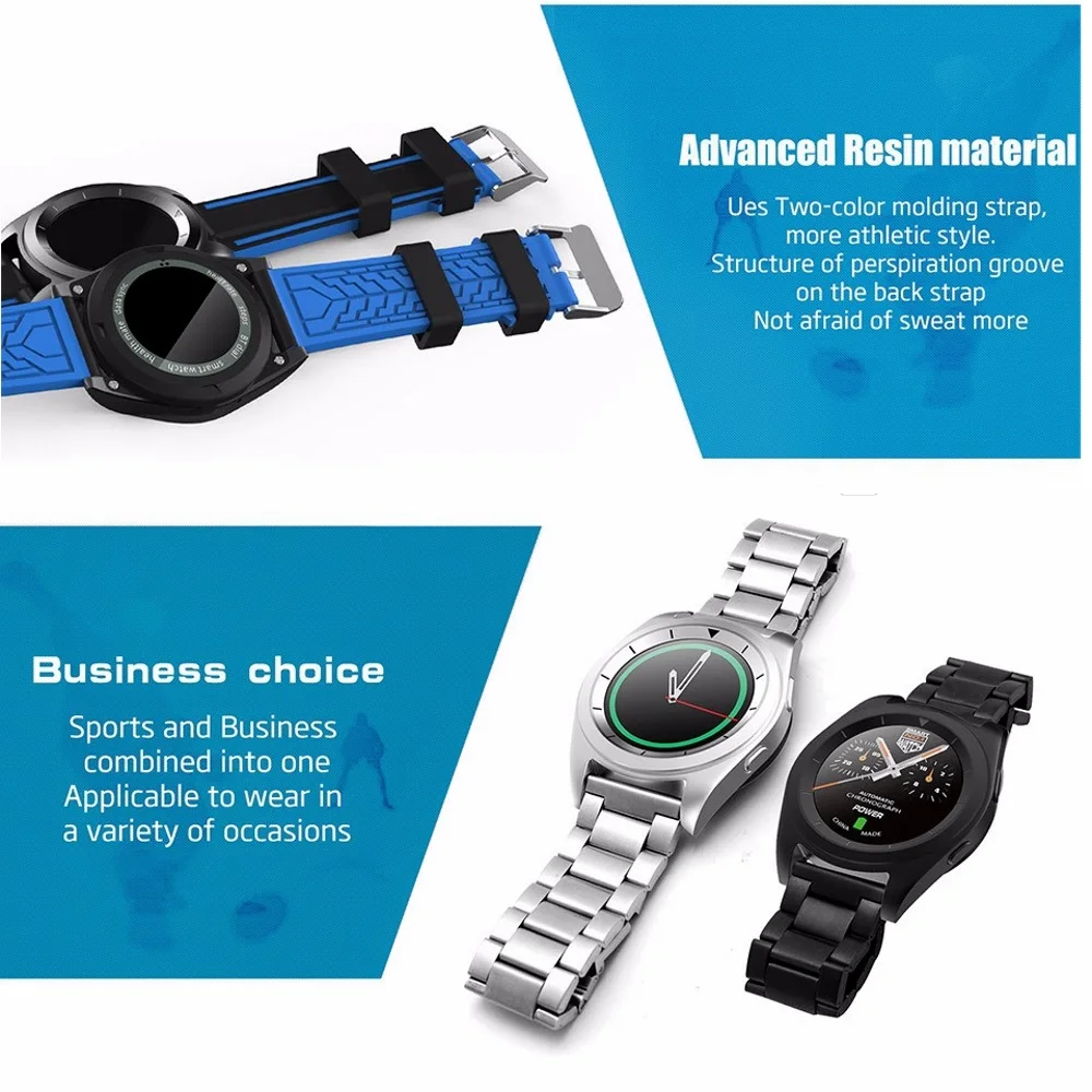 Для мужчин Смарт часы Роскошные Smartwatch наручные ZW35 монитор сердечного ритма