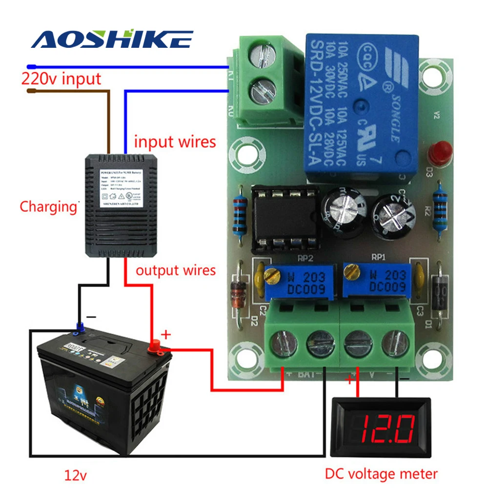 Aoshike 12V Automatic Battery Charging Power Supply