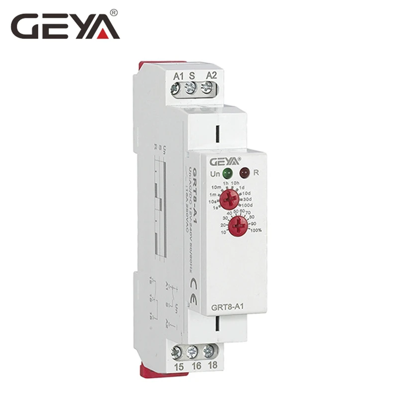 GEYA Delay on Time Relay 12V 24V 230V Timer Relay Din Rail ...