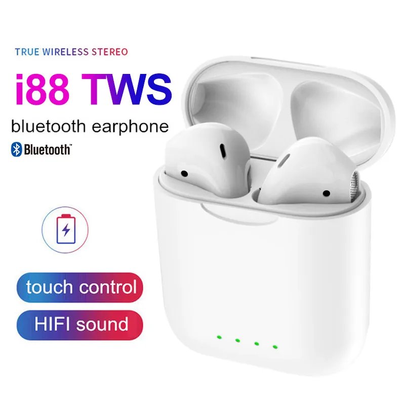 

i88 tws Wireless Bluetooth 5.0 Earphone TWS i88 Touch Control Earbuds i 88 tws Stereo Headphones For iPhone Android Smartphone