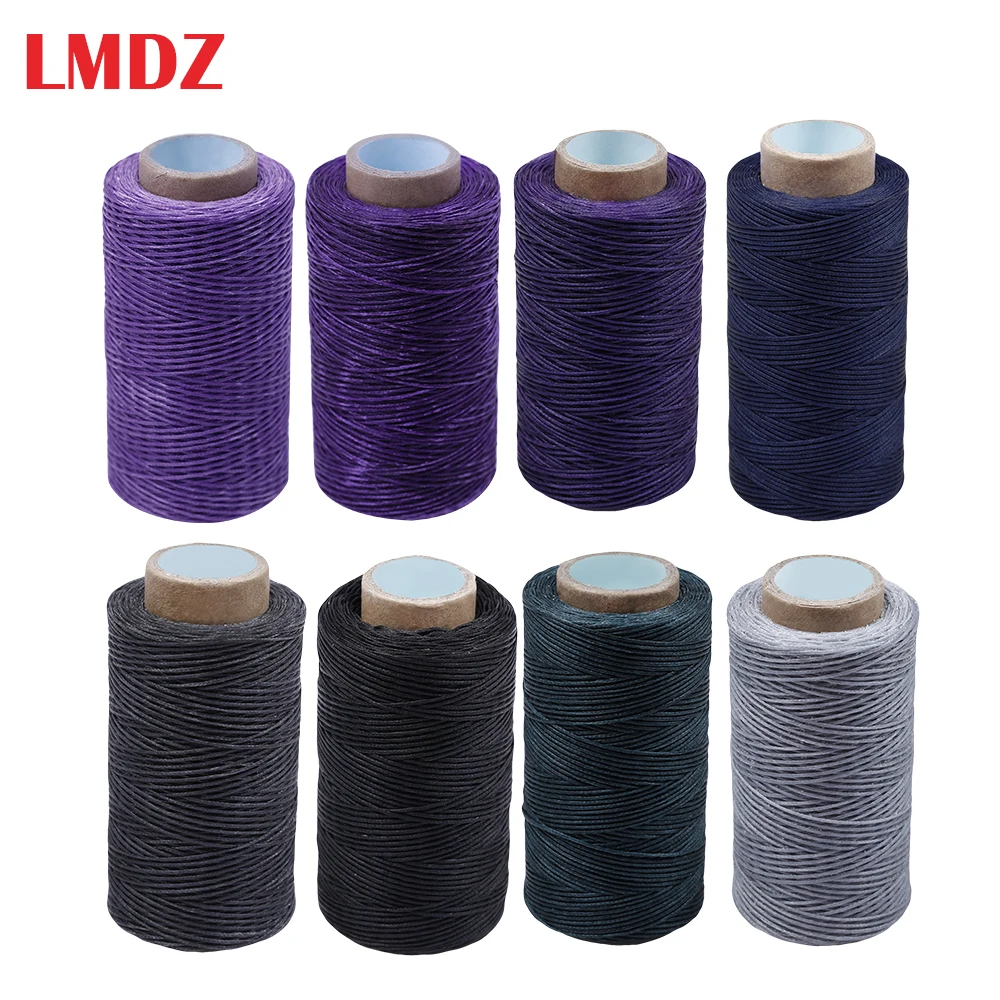 

LMDZ 8 Colors 250 Meters Leather hand-sewn flat wax line Black Sewing Threads For Hand Sewing Thread Craft Patchwork Sewing