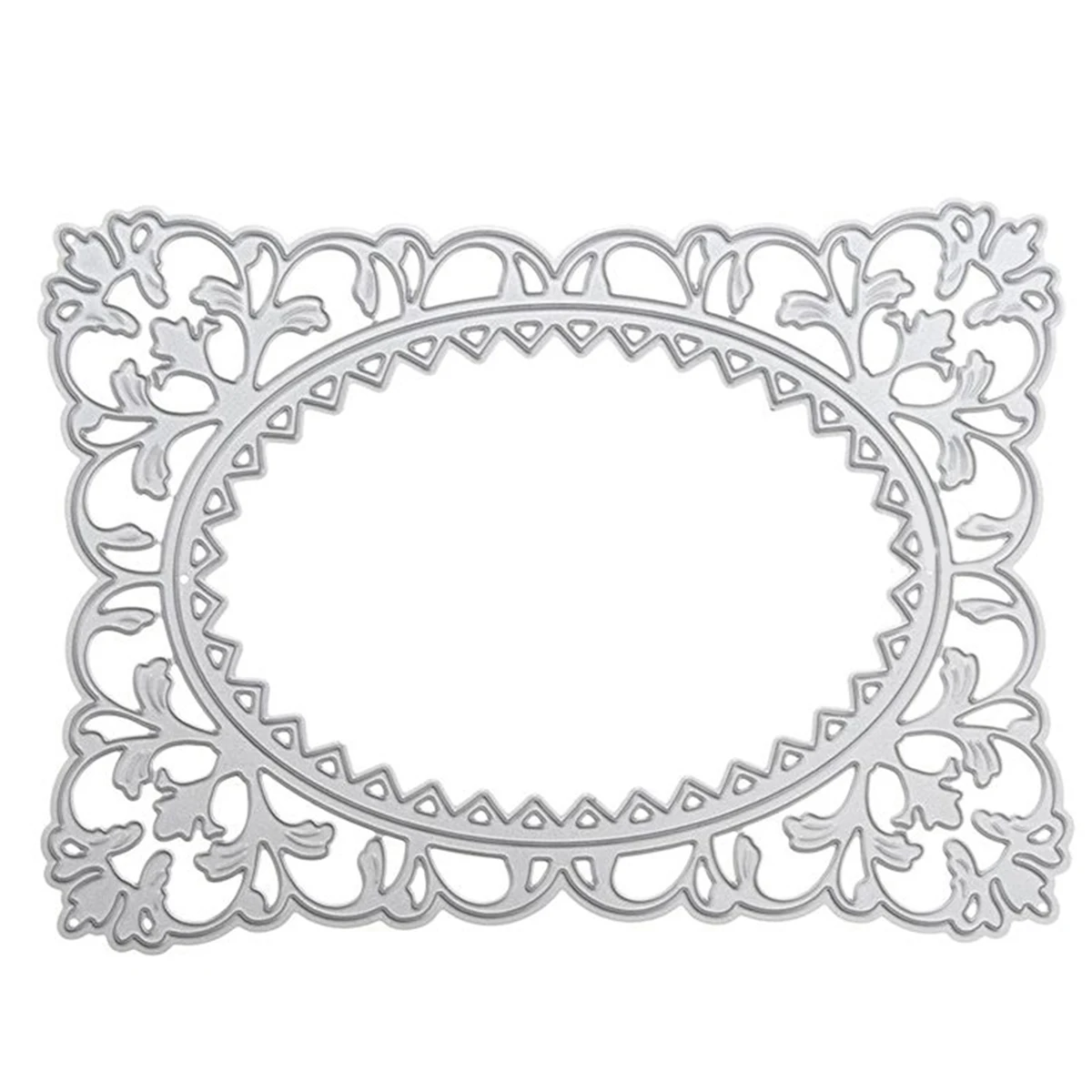 JX-LCLYL 1pc 102*140mm Flower Border Metal Cutting Dies Stencil Scrapbooking Album Card Embossing Craft