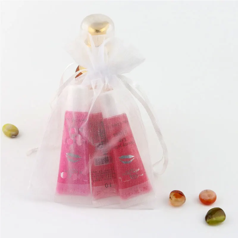 10x15 см взрыв сумка-кисет прозрачный жесткой пряжи мешочек для украшений сумка Свадебный Рождественский подарок пакет для конфет 100 шт