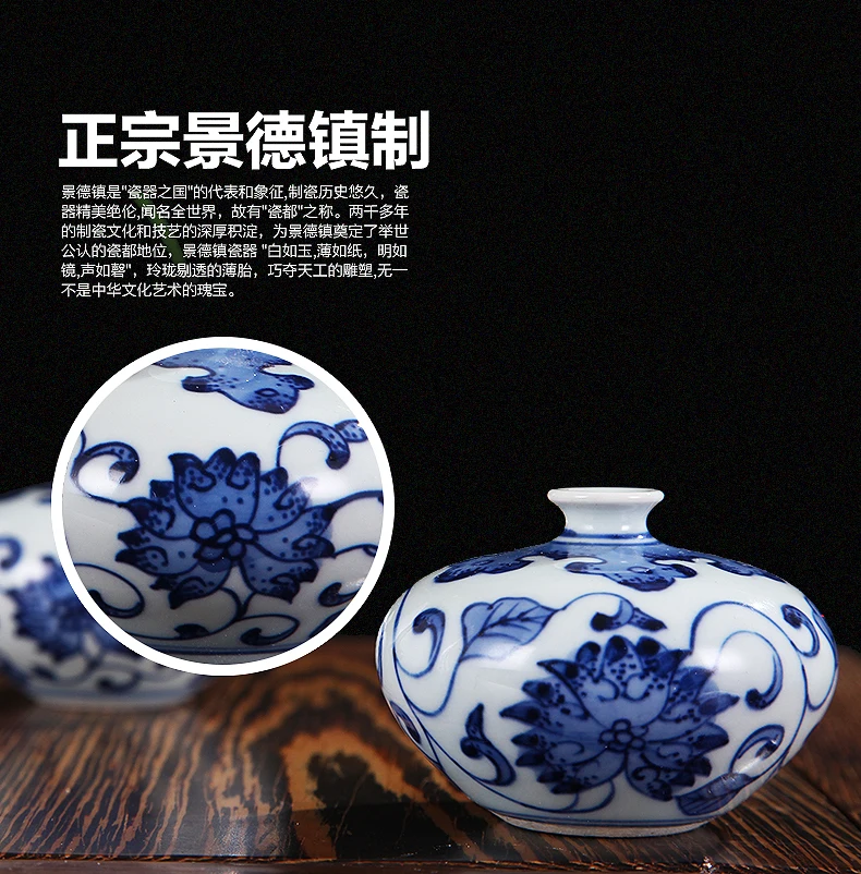 Siu Hong Jingdezhen керамика исследование классический китайский стиль украшения фарфоровая мини ваза с ораментами