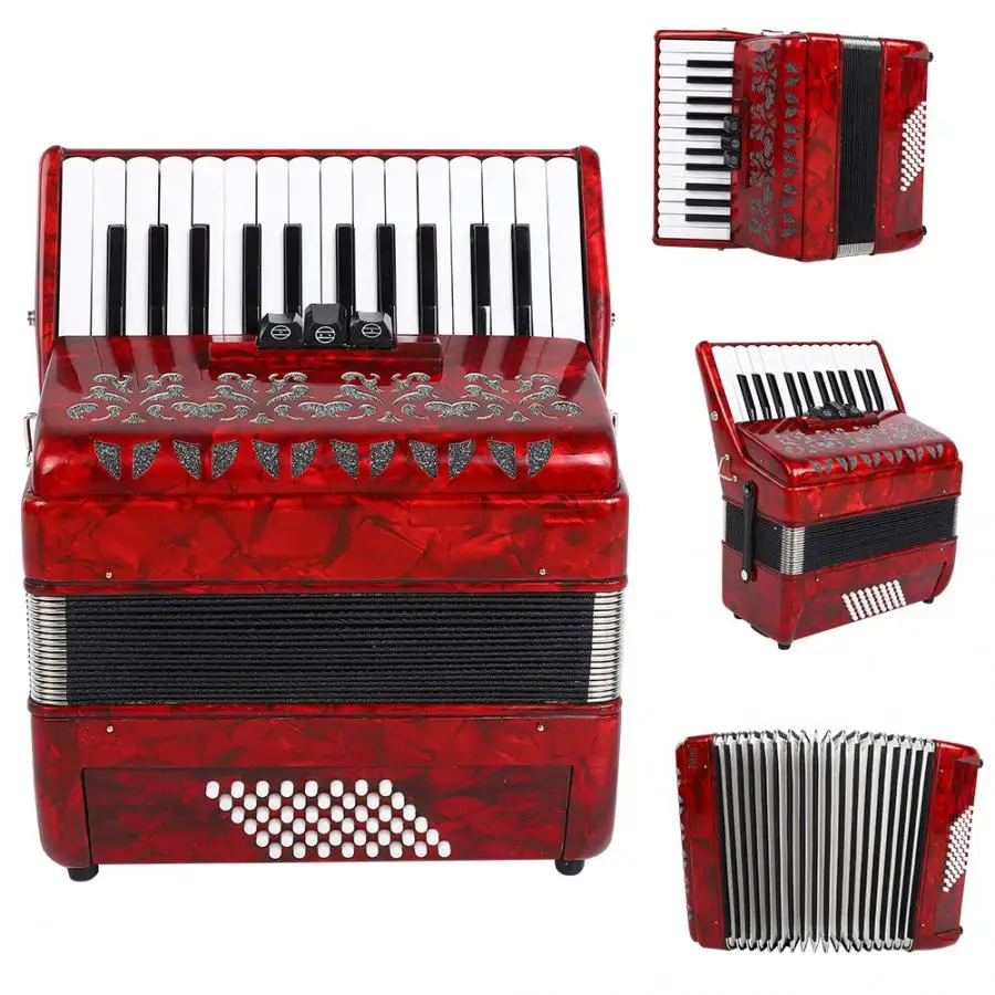 

Educational Toy For IRIN 26- 48 Bass Accordion Musical Instrumental With Sheepskin Bellows Strap+Bag