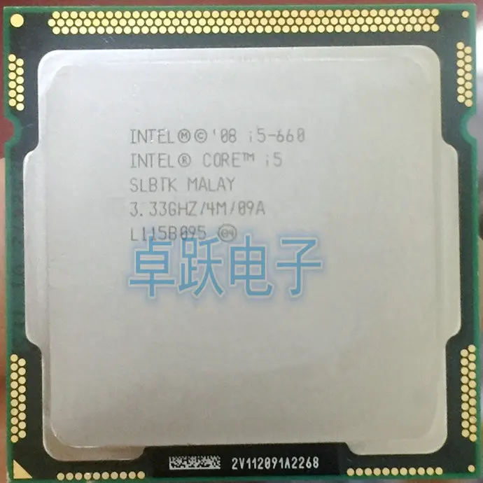 Процессор Intel Core i5-660 I5 660 4 Мб кэш-памяти, настольный процессор LGA1156 3,33 ГГц