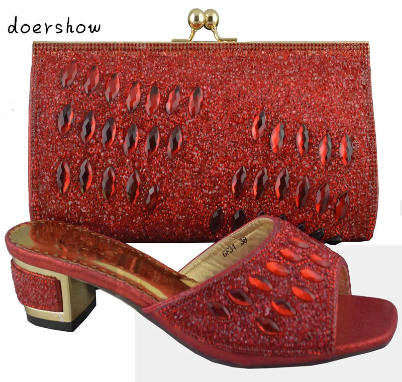 Free Shipping Fashion woman italian matching shoes and bags set party Italian shoe and bag set