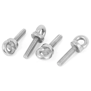 

M5 x 20mm Metric Thread Machinery Shoulder Lifting Eye Bolt 4Pcs