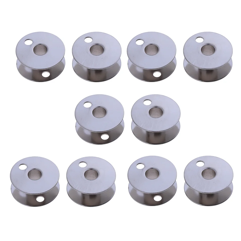 10pcs Metal Industrial Sewing Machine Bobbins for Brother Janome Singer 12mm