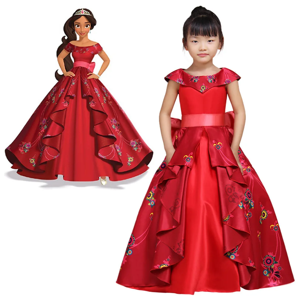 Elena of Avalor/Детский костюм для девочек; красное платье принцессы Елены; платье принцессы для костюмированной вечеринки на заказ