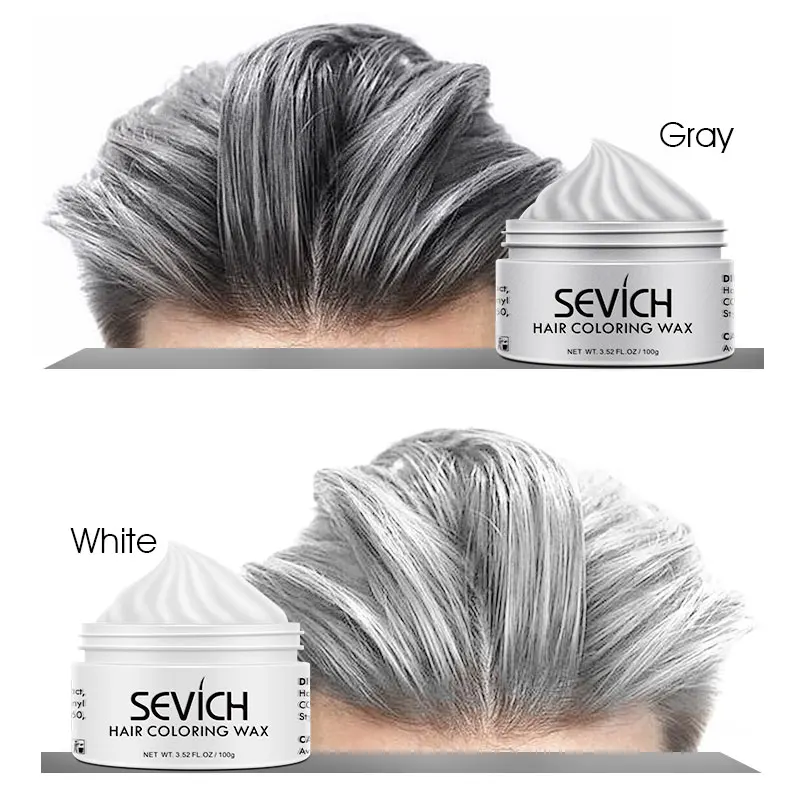Sevich Fashion Silver Color Jar Styling Hair Colour Wax Hair Dye