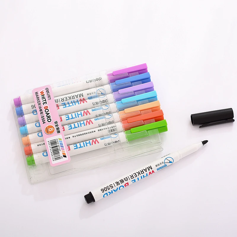 Marcador de Quadro Canetas de Vidro Desenho de Metal Cor de Caneta Lote Branco Quadro Apagável Scrapbooking Escola Escritório Suprimentos Eb973 48 Pçs - 8 2 48 pçs lote 8 cor de caneta