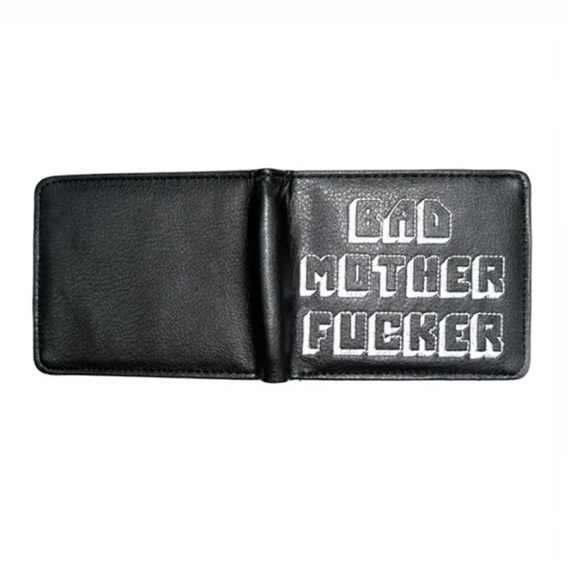 Wallet With Zipper Coin Pocket Bad Mother Boys Wallet Card Holder Vintage Gift Purse Wallet With Zipper Coin Pocket Bad Mother Boys Wallet Card Holder Vintage Gift Purse