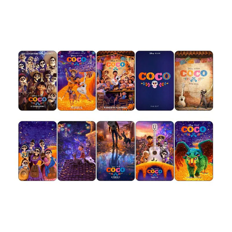 

10 PCS Coco Movie Card Kawaii Aesthetic Stickers Scrapbooking Cute Logo Stationery School Supplies