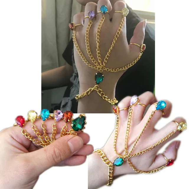 

Avengers Infinity War Thanos Infinity Gauntlet Gloves Cosplay Costumes Hand Chain Ring Bracelet Accessories Jewelry