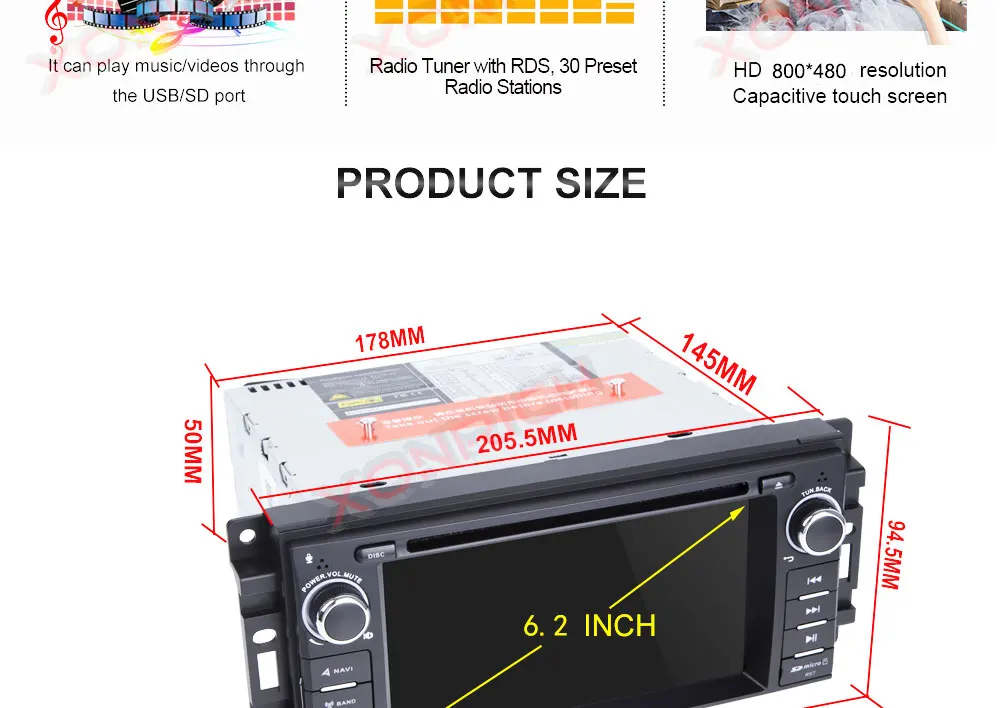 Perfect 2 Din Android 8.1 Car DVD Player For Jeep Grand Cherokee Chrysler 300C Compass Patriot Dodge Sebring GPS Navigation Radio Stereo 27