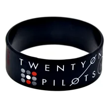 OBH 25 шт. черный один дюйм шириной Twenty One Pilots силиконовый браслет для любителей музыки