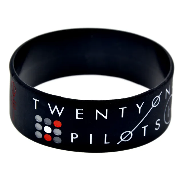 Onebandahouse 25pcs Lot 1 Inch Rock Band Twenty One Pilots Silicone Onebandahouse 25pcs Lot 1 Inch Rock Band Twenty One Pilots Silicone Bracelet Wristband