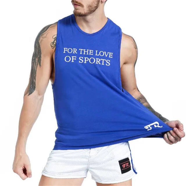 New Men's Cotton Tank Tops,Men's Low Cut Armholes O Neck Tank Vest,Men