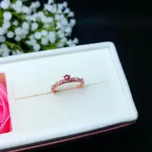 Shilovem 925 стерлингового серебра с натуральным красным Рубином кольца ювелирные украшения для женщин Мода милый романтический свадебный завод открытый 3*3 мм bj030306agh