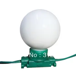 50 узлов DC12V WS2811 LED техницвета пикселей с молочной G40 крышка; водонепроницаемый, rgb полный цвет; в зеленый цвет корпуса и провод