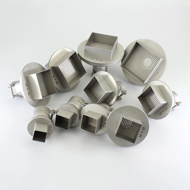 Hot Air Gun square nozzles 15-45mm BGA Soldering Station Rework Stations Universal BGA titanium alloyNozzle Welding Accessories Hot Air Gun square nozzles 15-45mm BGA Soldering Station Rework Stations Universal BGA titanium alloyNozzle Welding Accessories