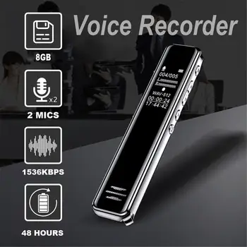 

8GB Mini Digital Voice Recorder Audio Pen Dictaphone Small Sound Recorder Voice Activated Recording Meeting Class Long-distance
