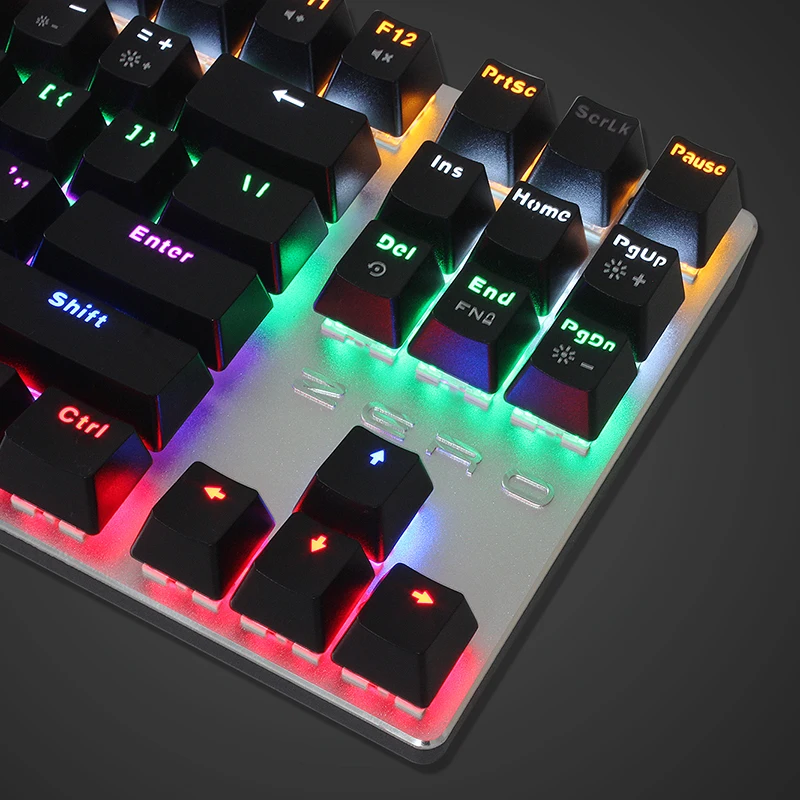 Metoo edition gaming Mechanical Keyboard 87/104 keys Anti-ghosting Luminous red switch Backlit USB Wired keyboard Hebrew/Russian