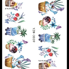 WUF 1 шт. стикер для ногтей Вода перо Ловец снов дизайн для украшения ногтей Наклейка слайдер Обертывания Декор для маникюра Кончиков Ногтей