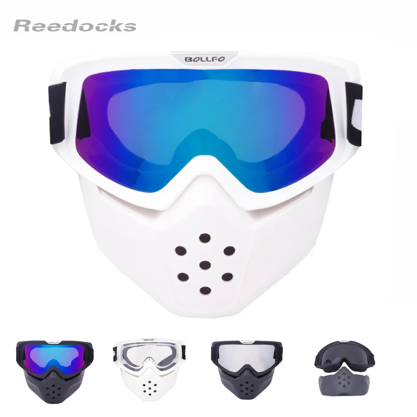 2018 New Mouth Filter Ski Goggles Modulator Detachable Motorcross Mask