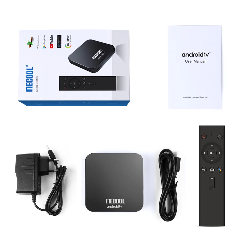 MECOOL 50PCS/Lot KM9 ATV Android 9.0 Smart TV BOX Amlogic S905X2 Quad core 4G DDR4 32G EMMC ROM pro