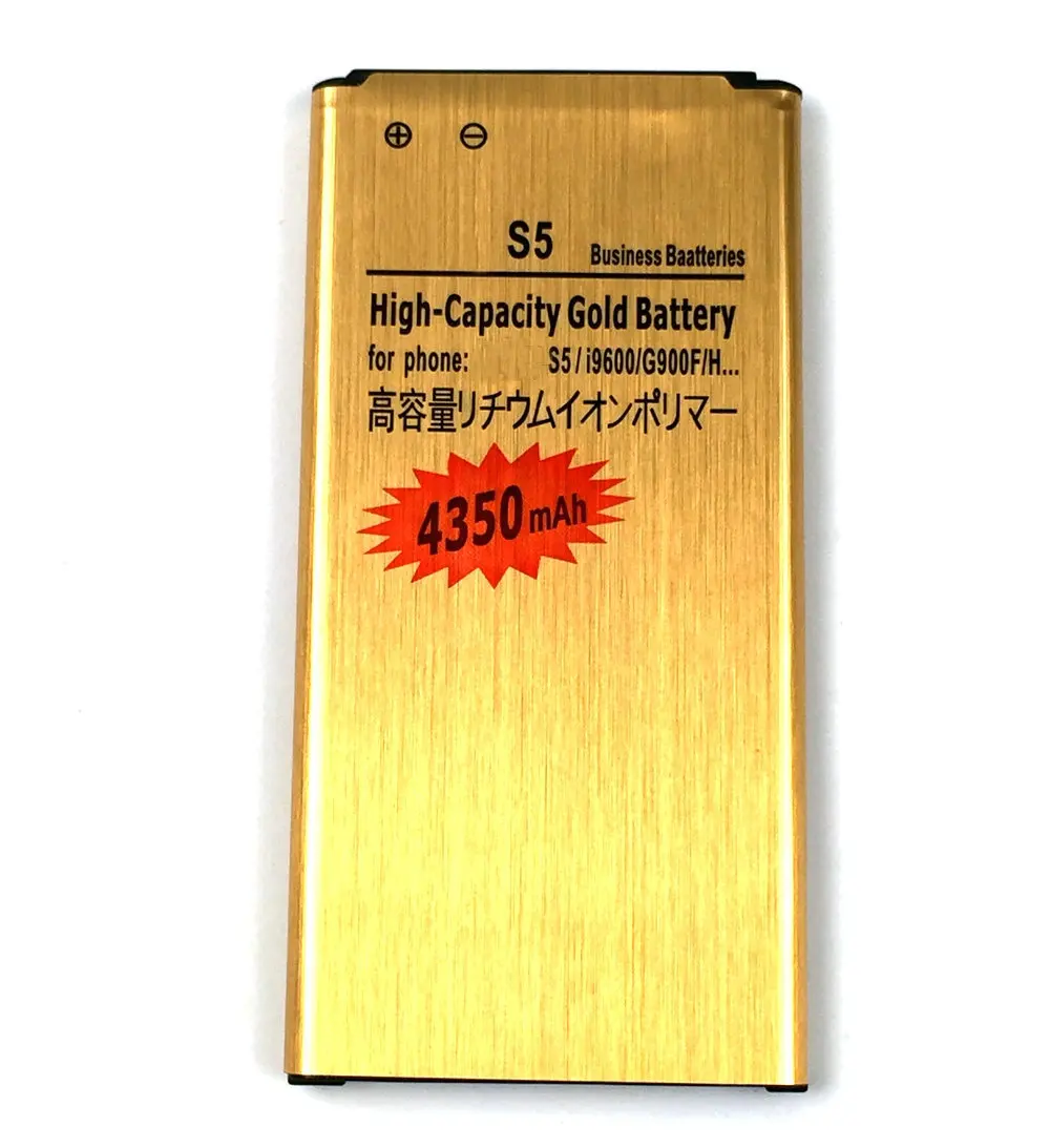 OHD новые 4350 мАч батарея золотого цвета для Samsung Galaxy S5 i9600 G900 G900F GT-i9600 SM-G900 SM-G900F EB-BG900BBE