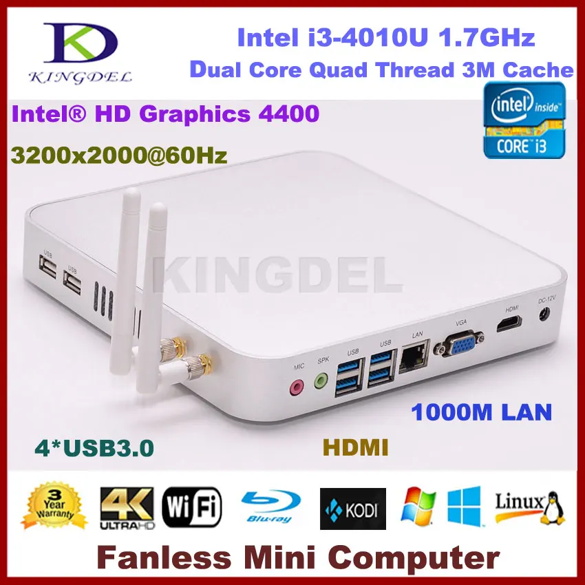 4 ГБ ОЗУ/500 Гб HDD Intel i3 двухъядерный мини пк сетевой компьютер Wifi HDMI USB 3 0 VGA Windows 7 / 8