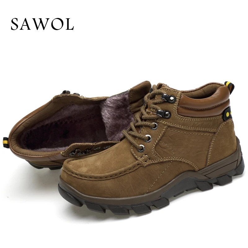 Sur Dark Marque Taille khaki Hiver VéritableHomme Slip light Cuir Sawol 47 Brown Brown Plus Grande Bottes Décontractées Chaussures Appartements Hommes Sneakers xBdtsCQhr