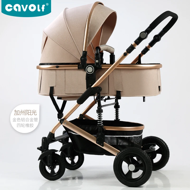 Latest Product  High landscape baby stroller can sit reclining folding light two-way four-wheel shock absorber baby 