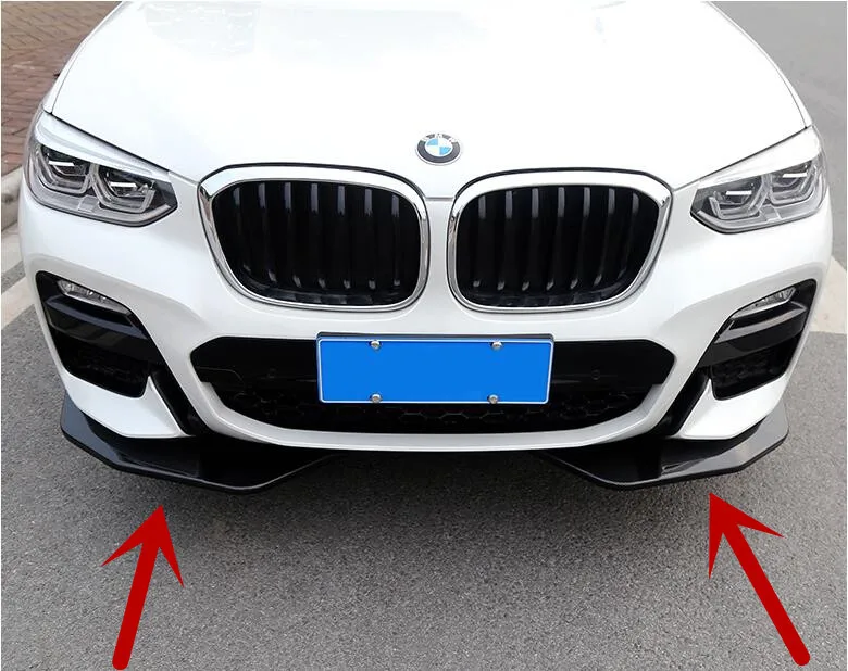

2PCS Carbon Fiber Car Front Lip Splitters Bumper Spoiler Wings Flaps For 18 19 BMW X3 G01 2018 2019