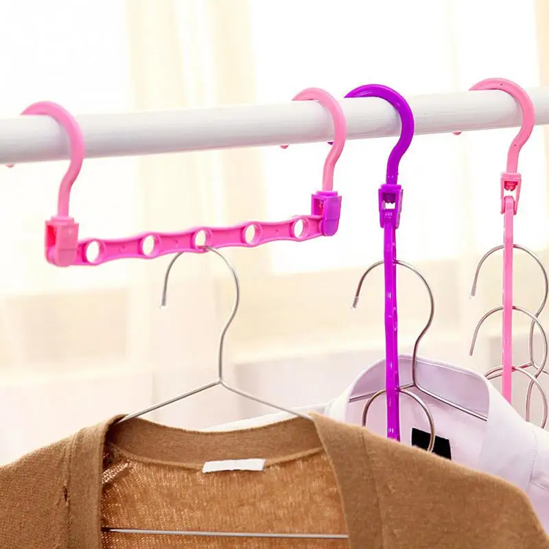 

Home Storage Clothes hanger Plastic Multi-port Support Hangers for clothes with Hook hanger coat hanger