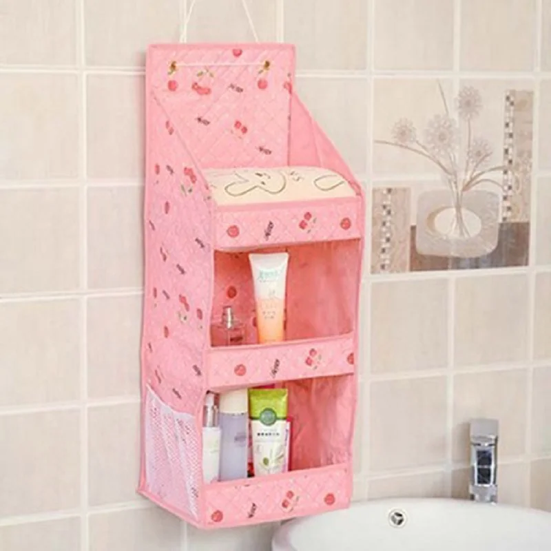 التخزين كيس ماء الحمام الجدار شنقا منظم حقيبة التخزين المنظم 3 طبقات الزينة حامل ل عودة الباب جدار