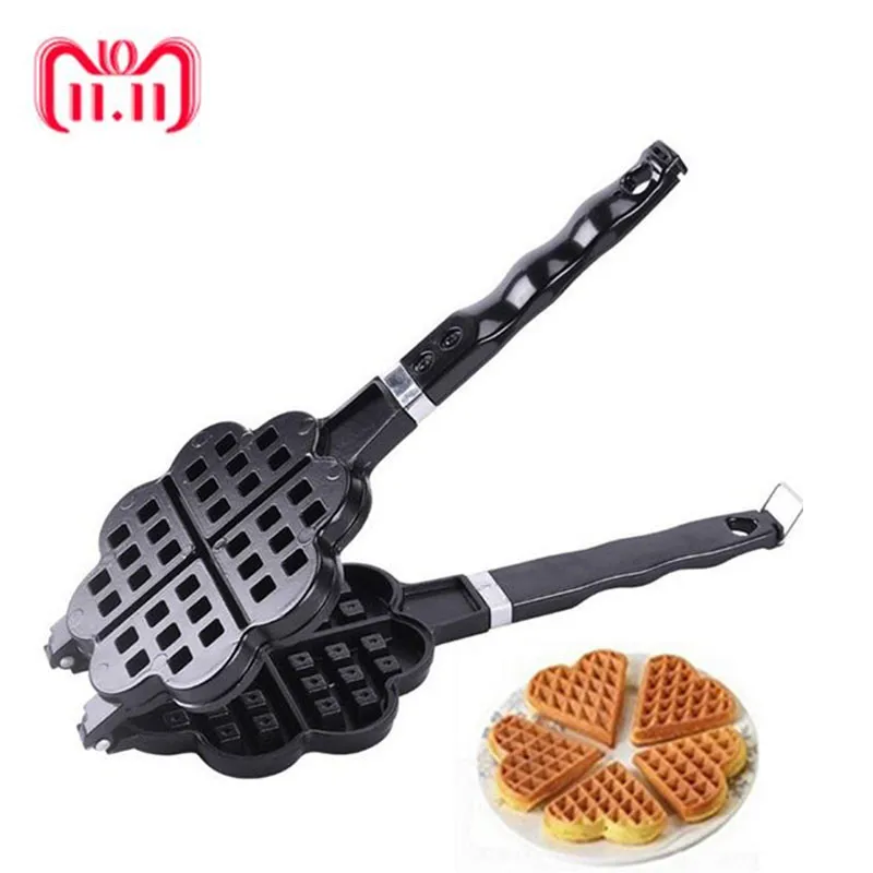 DIY Heart-shaped Egg Waffle Cake Mold Cake Pan Nonstick Double Side Biscuits Muffin Mould Pot Bakeware Baking Tools DIY Heart-shaped Egg Waffle Cake Mold Cake Pan Nonstick Double Side Biscuits Muffin Mould Pot Bakeware Baking Tools